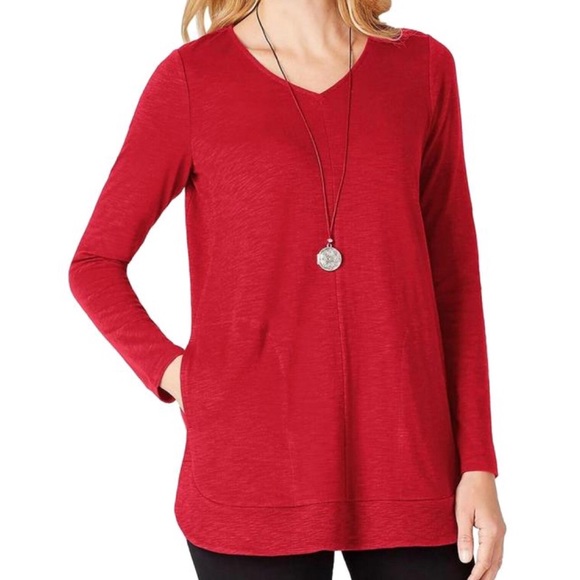 Red long sleeve tunic Clearance